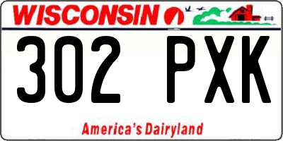 WI license plate 302PXK