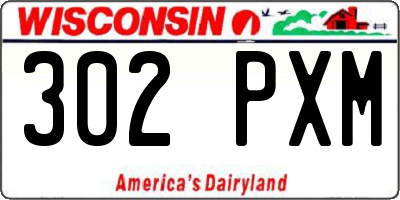 WI license plate 302PXM