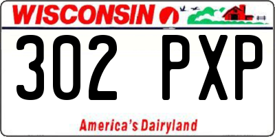 WI license plate 302PXP