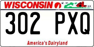 WI license plate 302PXQ
