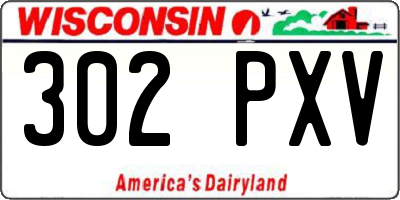 WI license plate 302PXV