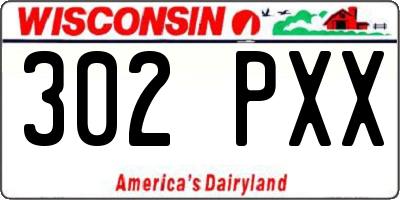 WI license plate 302PXX