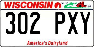WI license plate 302PXY
