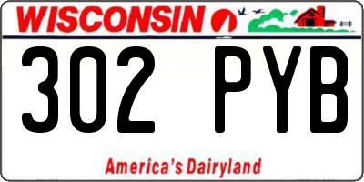 WI license plate 302PYB