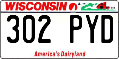 WI license plate 302PYD