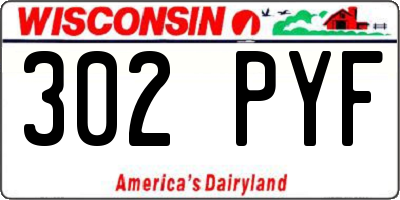WI license plate 302PYF