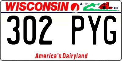WI license plate 302PYG