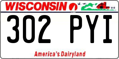 WI license plate 302PYI