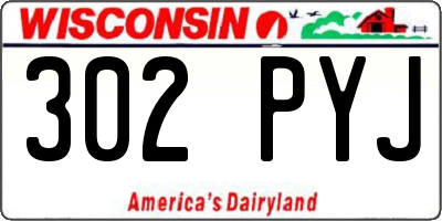 WI license plate 302PYJ