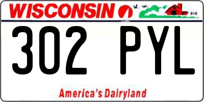 WI license plate 302PYL