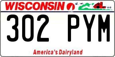 WI license plate 302PYM