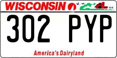 WI license plate 302PYP