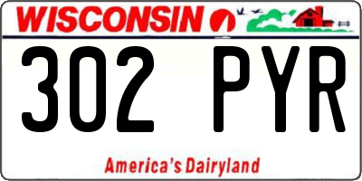 WI license plate 302PYR