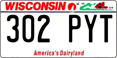 WI license plate 302PYT