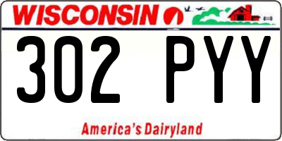 WI license plate 302PYY