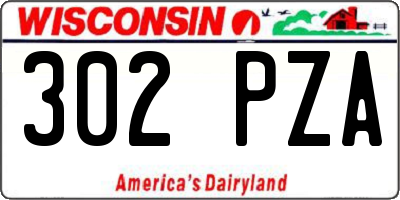 WI license plate 302PZA