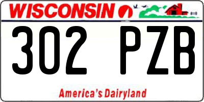 WI license plate 302PZB