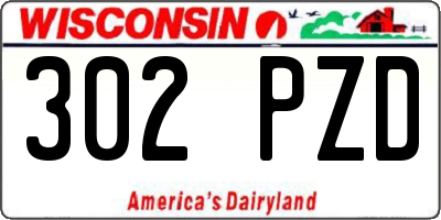 WI license plate 302PZD