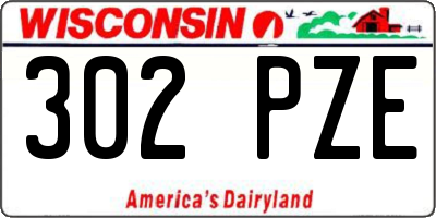 WI license plate 302PZE