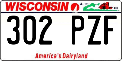 WI license plate 302PZF
