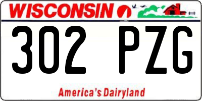 WI license plate 302PZG