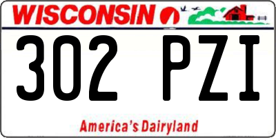 WI license plate 302PZI