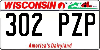 WI license plate 302PZP
