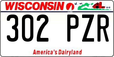 WI license plate 302PZR