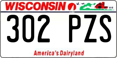 WI license plate 302PZS