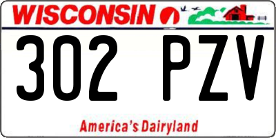 WI license plate 302PZV
