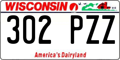WI license plate 302PZZ