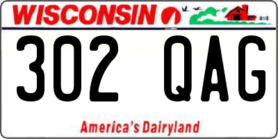 WI license plate 302QAG