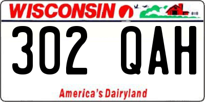 WI license plate 302QAH