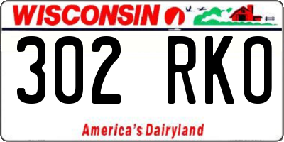 WI license plate 302RKO