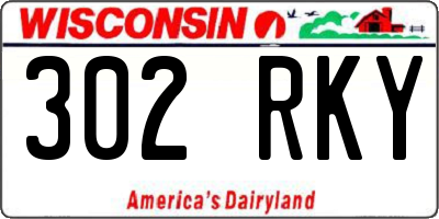 WI license plate 302RKY