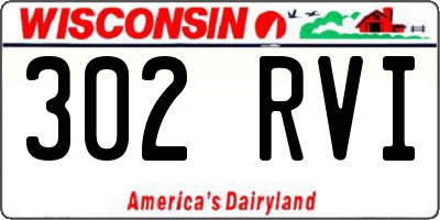WI license plate 302RVI