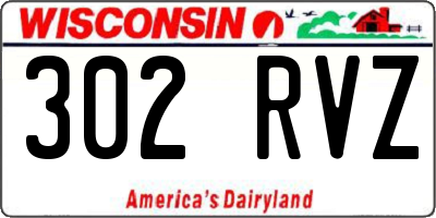WI license plate 302RVZ