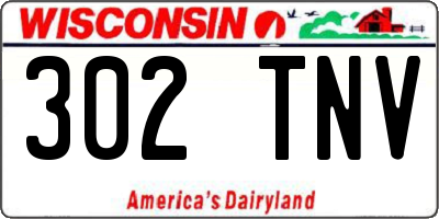 WI license plate 302TNV