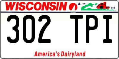 WI license plate 302TPI