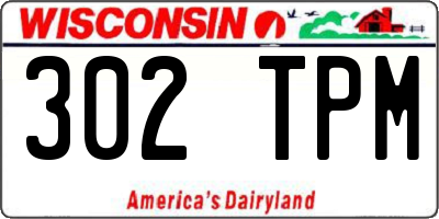 WI license plate 302TPM