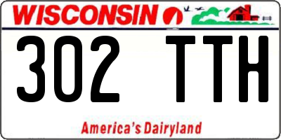 WI license plate 302TTH