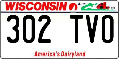WI license plate 302TVO