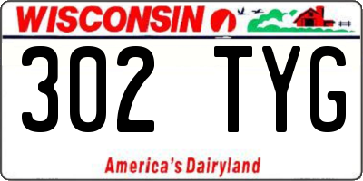 WI license plate 302TYG
