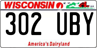 WI license plate 302UBY