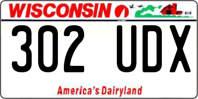 WI license plate 302UDX