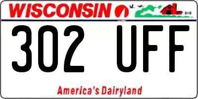 WI license plate 302UFF