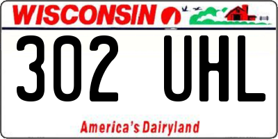 WI license plate 302UHL