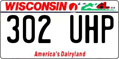 WI license plate 302UHP