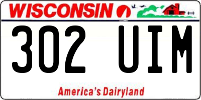 WI license plate 302UIM