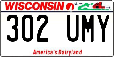 WI license plate 302UMY